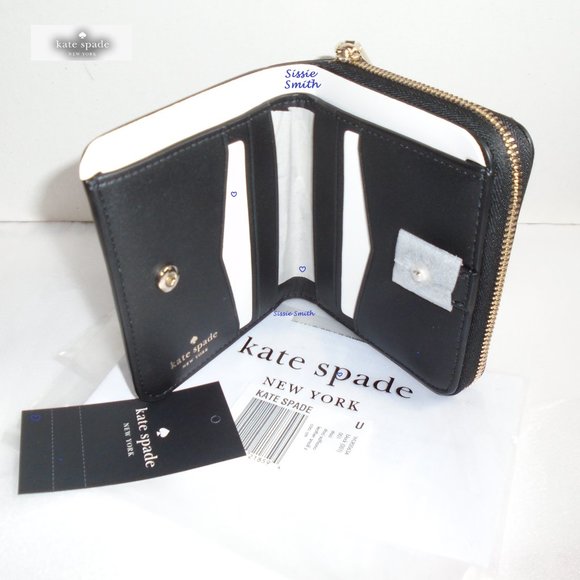 ♠️ Kate Spade ♠️ Staci Small Black Zip Around Wallet🌸 - Picture 3 of 7